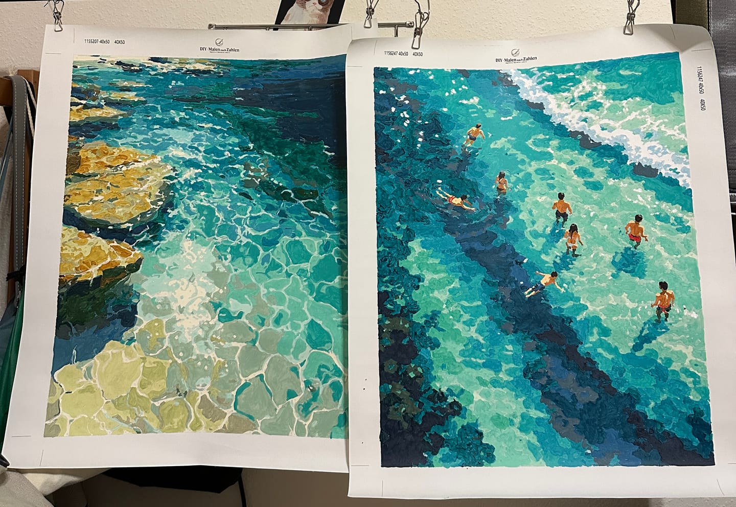 Customer photo review of Malen nach Zahlen - Aqua-Flucht
