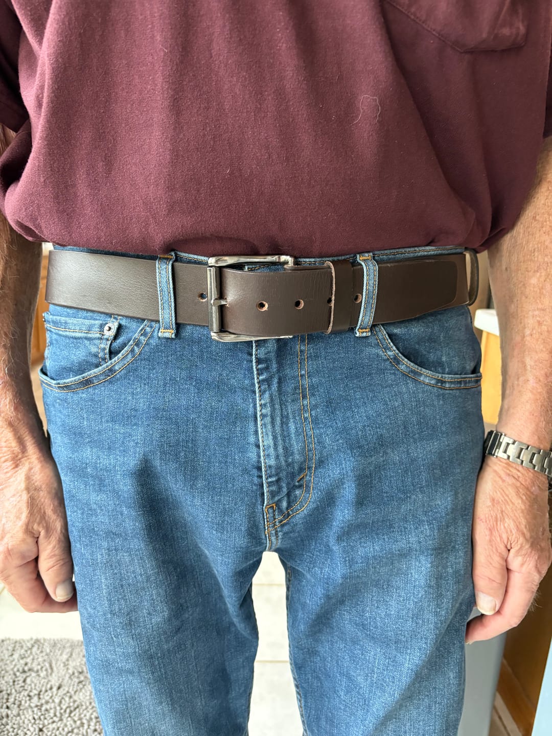 Customer photo review of The Foundation Belt - Black 45 mm 100% Full Grain Bridle Leather Belt