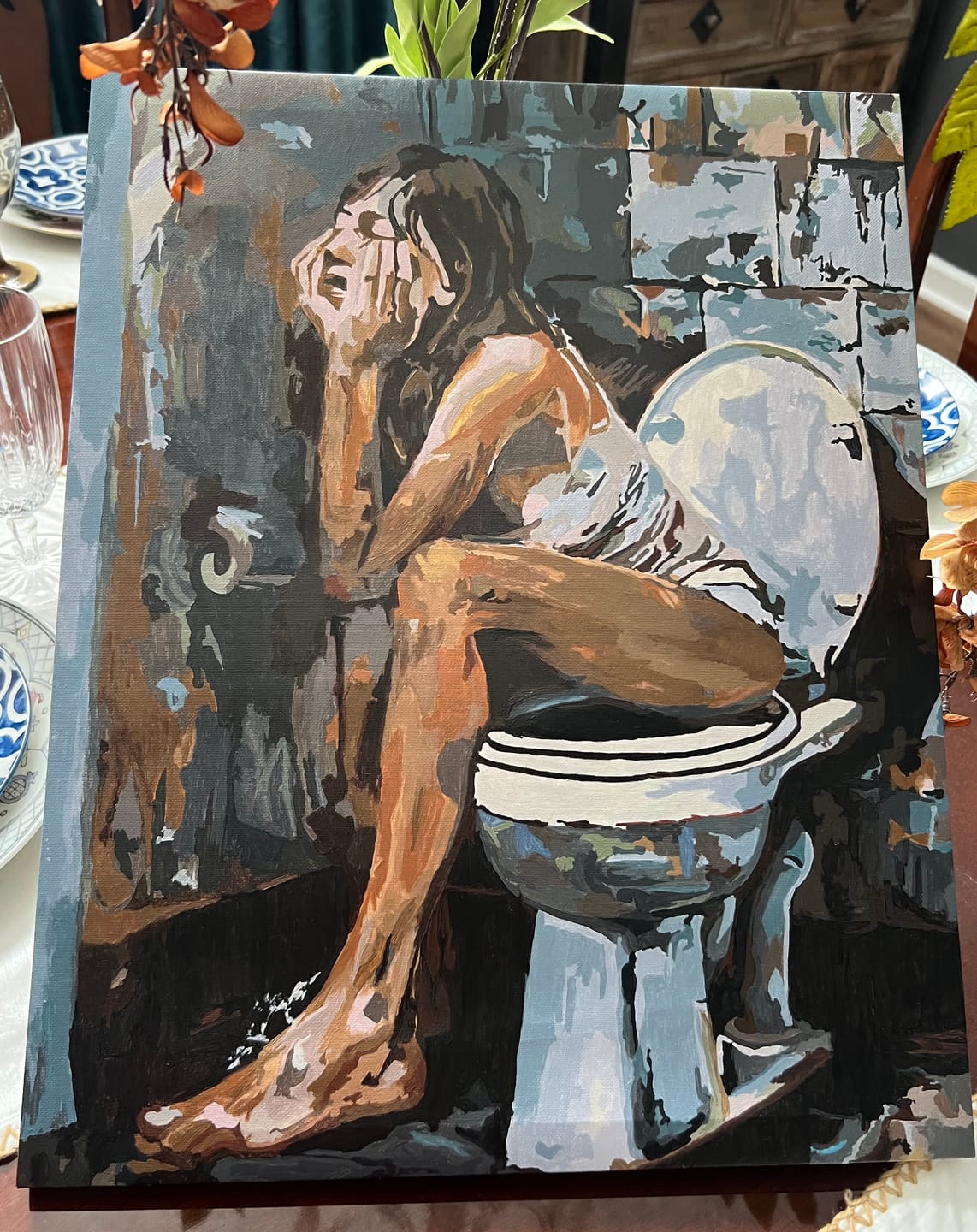 Customer photo review of Despair in Blue (Paint by Numbers)