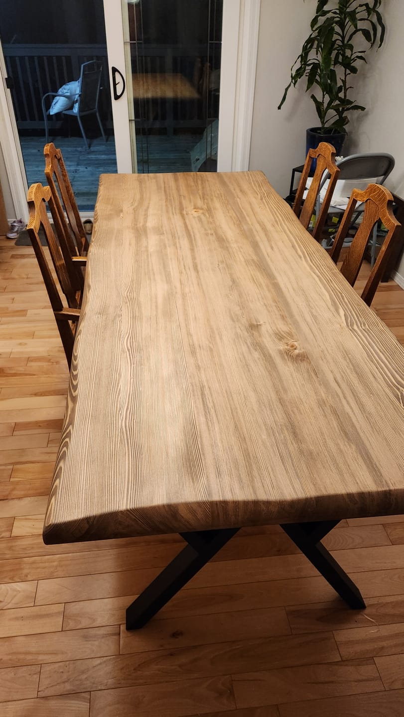 Customer photo review of Kent Rustic Dining Table | Pine Wood Farmhouse Design