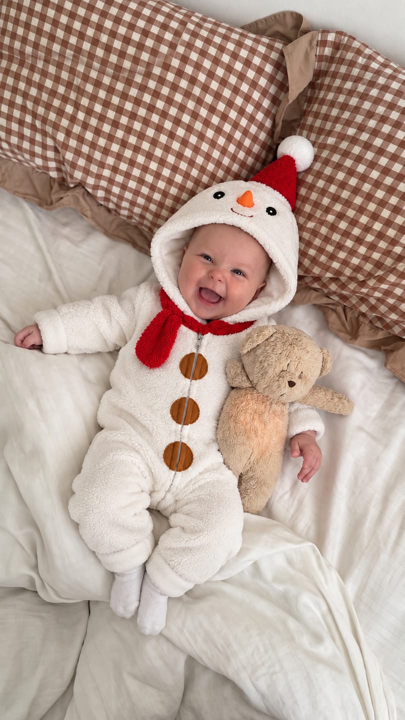 Customer photo review of Snowman Snuggle Suit