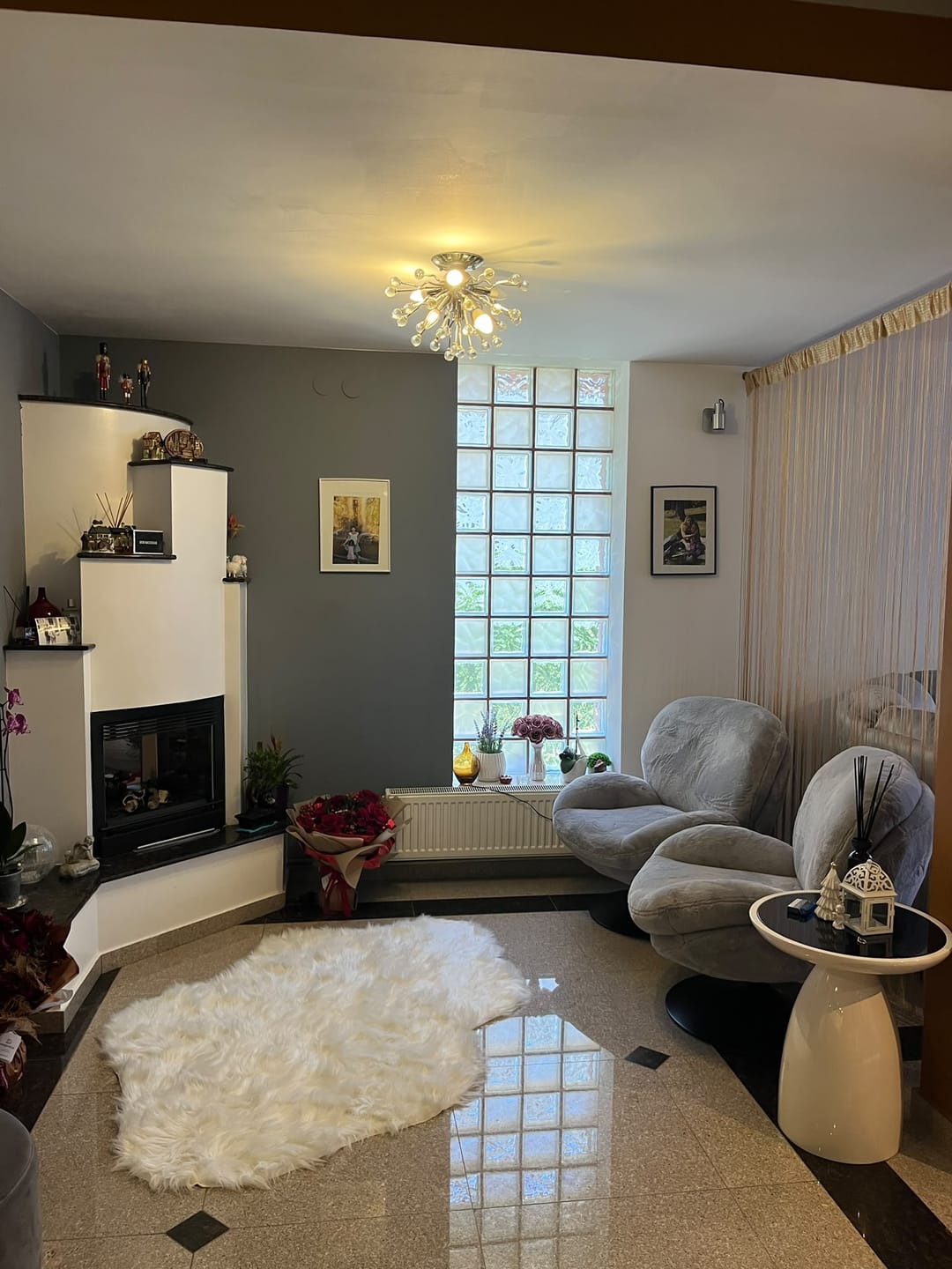 Customer photo review of Fotoliu SHELL, blana artificiala gri - Lapit 06, 80x87x86 cm