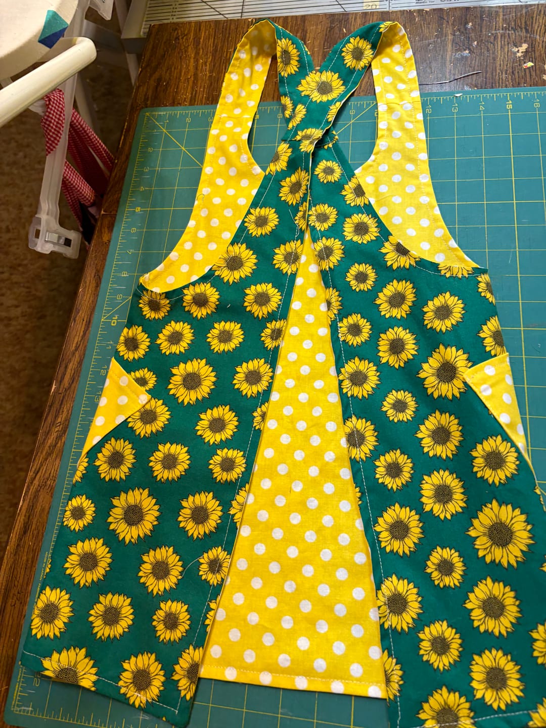 Customer photo review of Little Sister and Brother Apron Pattern, Mary Mulari Designs