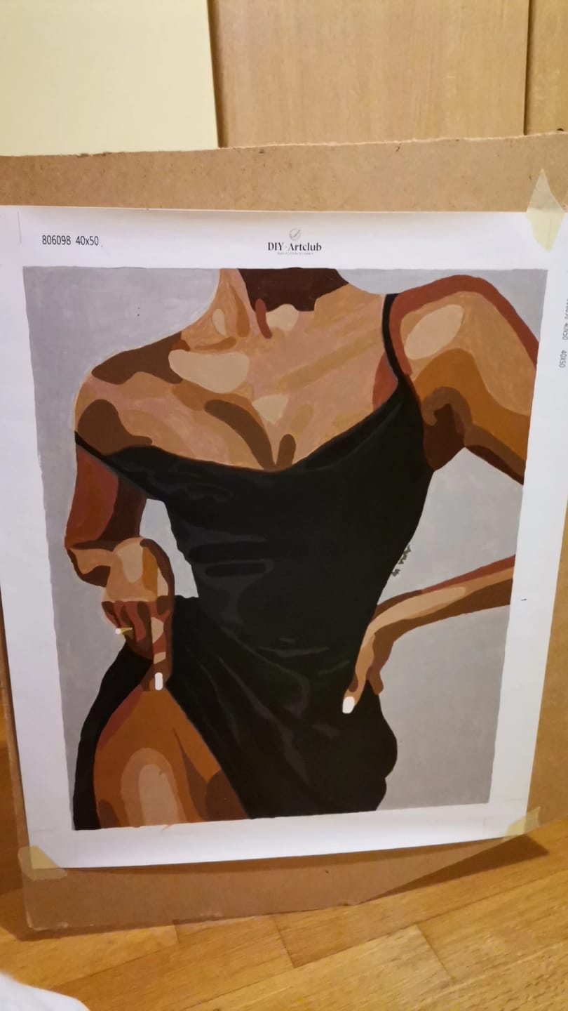 Customer photo review of Elegant Woman | Paint by Numbers
