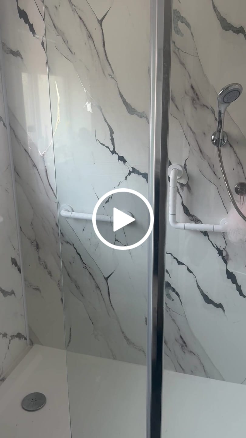 Customer video review of 10mm Silvara Marble Gloss Shower Panel 1M x 2.4M
