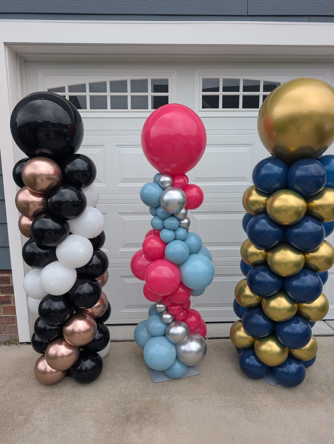 Customer photo review of 9.8ft Adjustable Balloon Column Stands Pair for Events