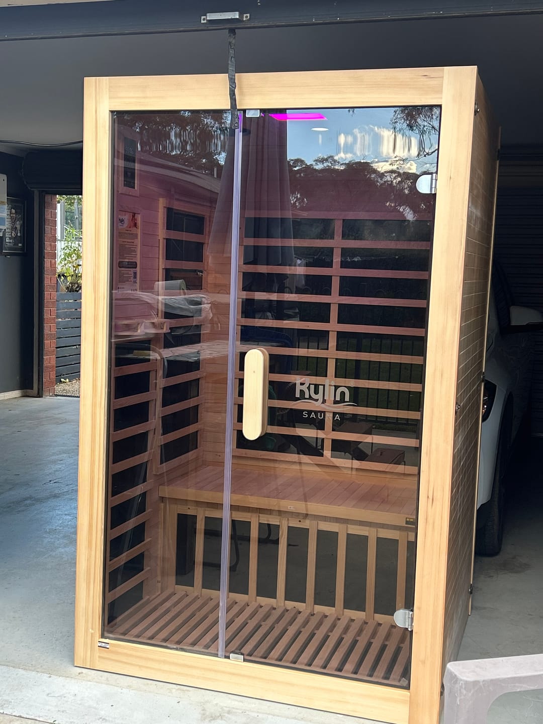 Customer photo review of Kylin Low EMF Carbon Infrared Sauna Room 2 Person H6203 (Floor Heater included)