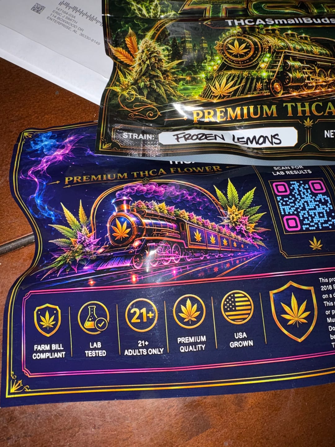 Customer photo review of Blue Sharpiez THCA Flower