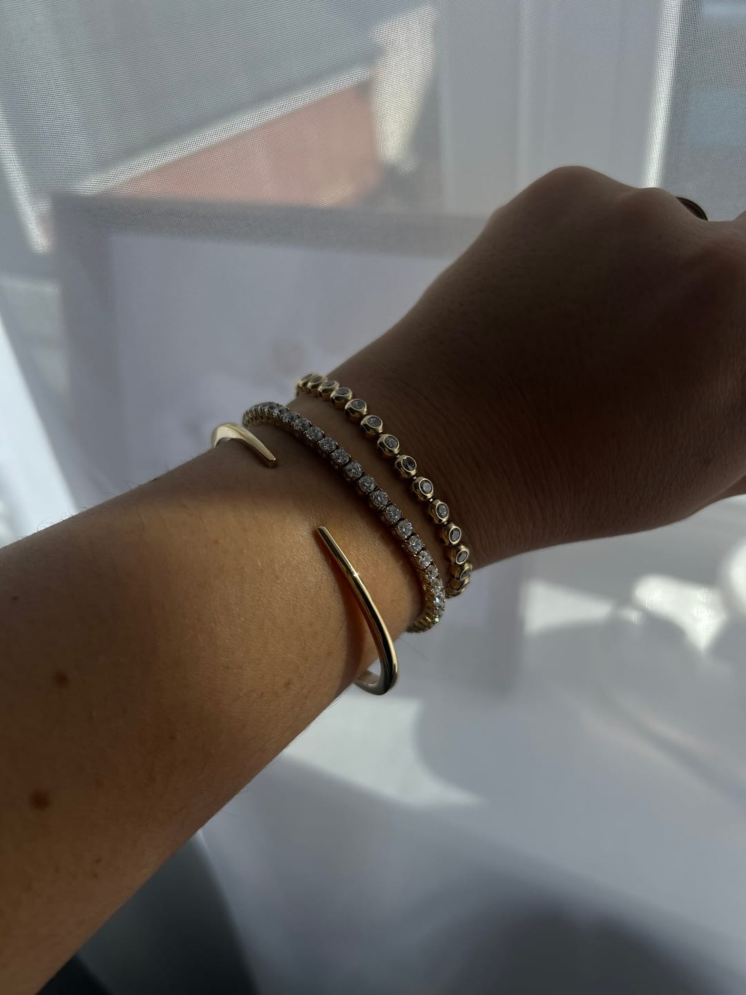 Customer photo review of Luxe Tennis Bracelet