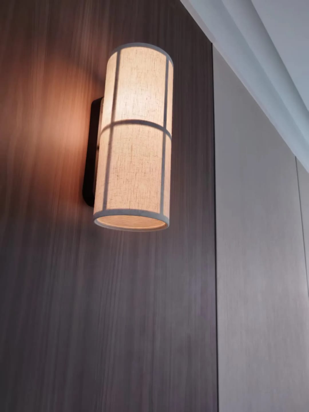 Customer photo review of Fabric Cylinder Wall Lamp