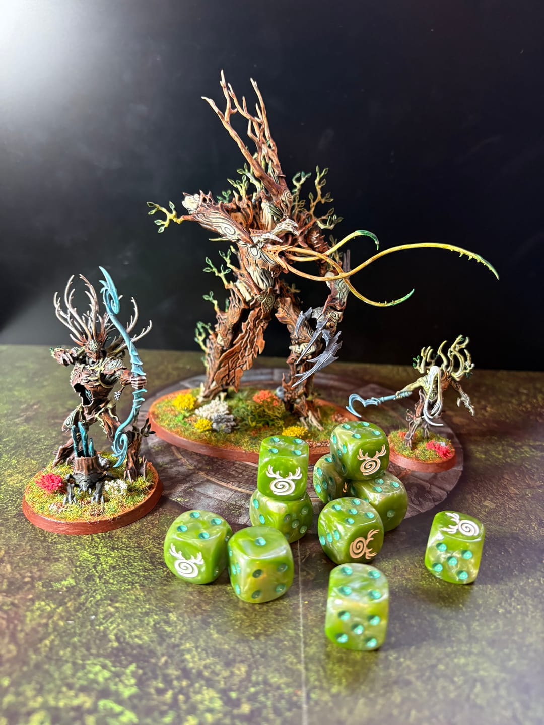 Customer photo review of Teal Antler Glade D6 Dice