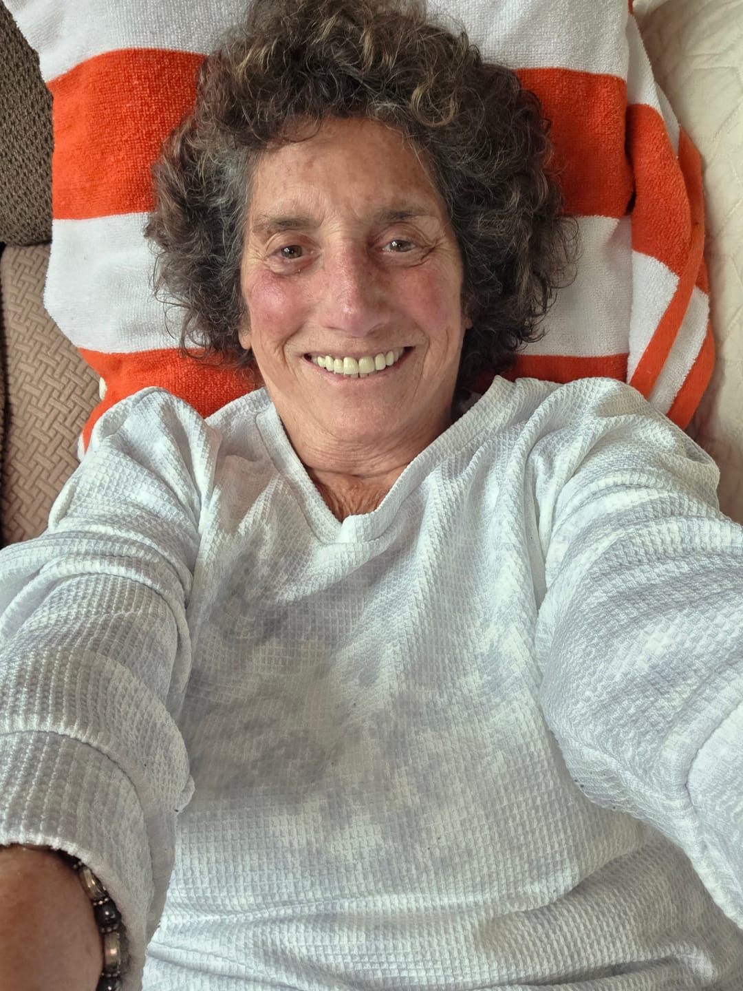 Customer photo review of Casual Crew Neck Ombre Sweatshirt