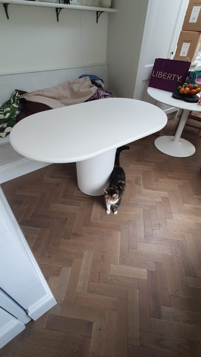 Customer photo review of Daren Cement Dining table