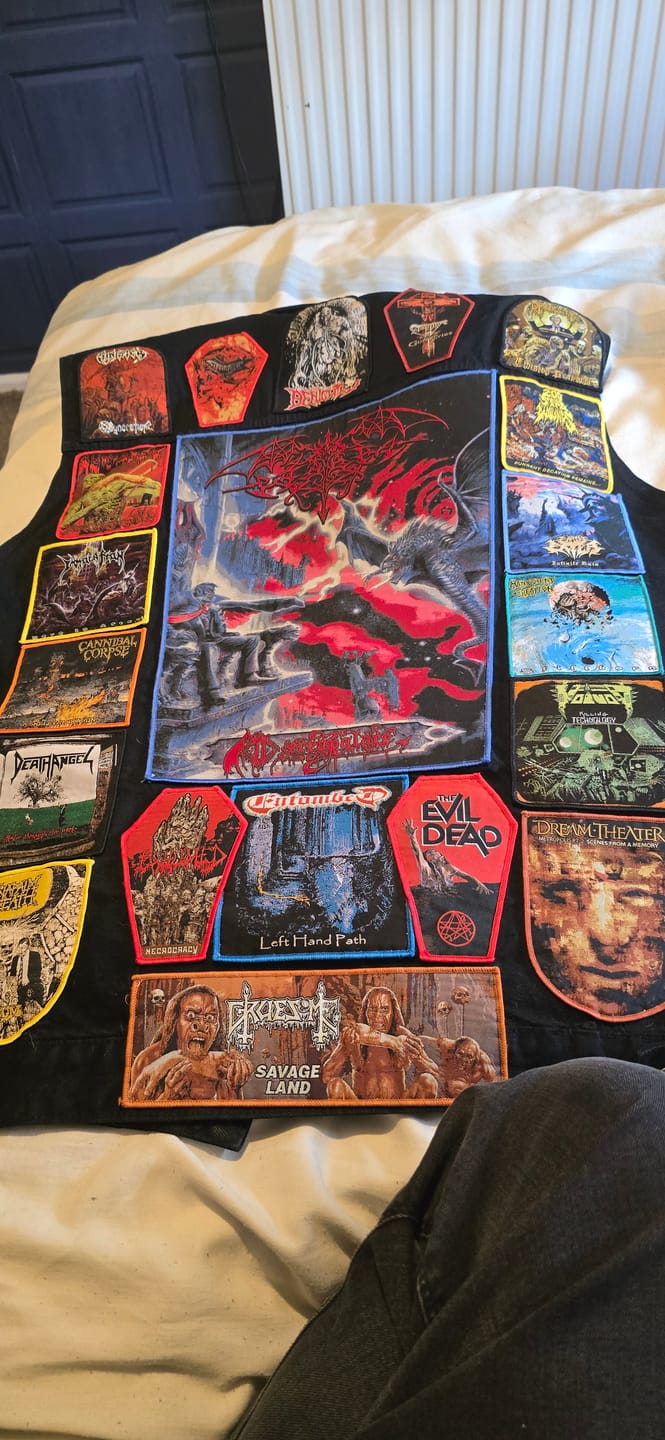 Customer photo review of Worm - Necropalace - Backpatch