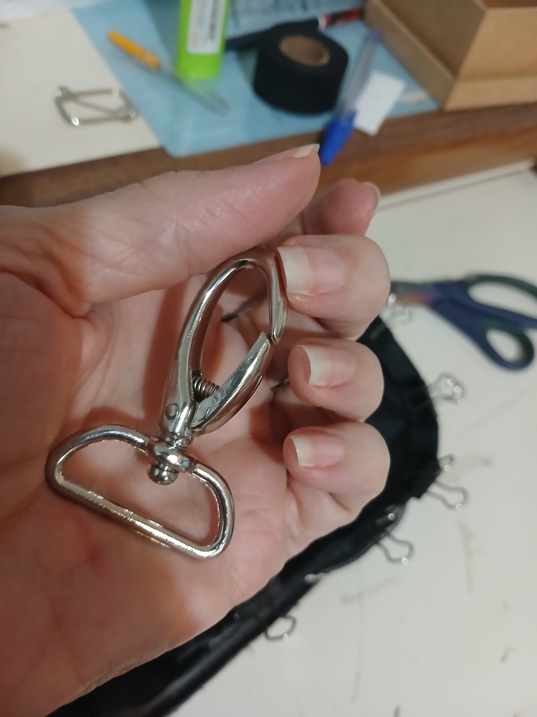 Customer photo review of MOSQUETAO ZAMAK 1057/30MM NIQUELADO 10 PEÇAS