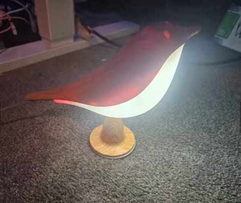 Customer photo review of Bird Table Lamp