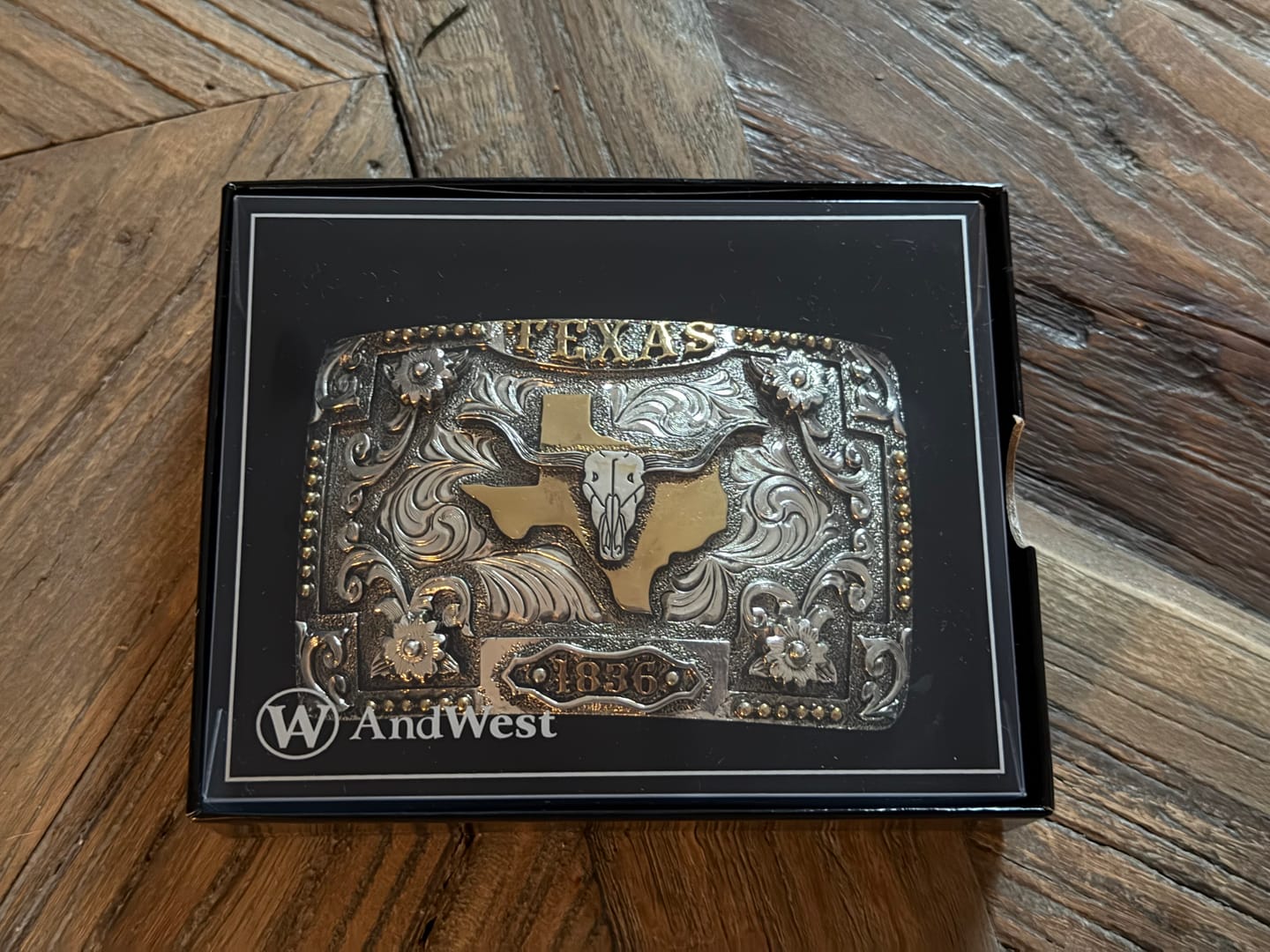 Customer photo review of Hebilla AndWest Longhorn Skull Texas State 751