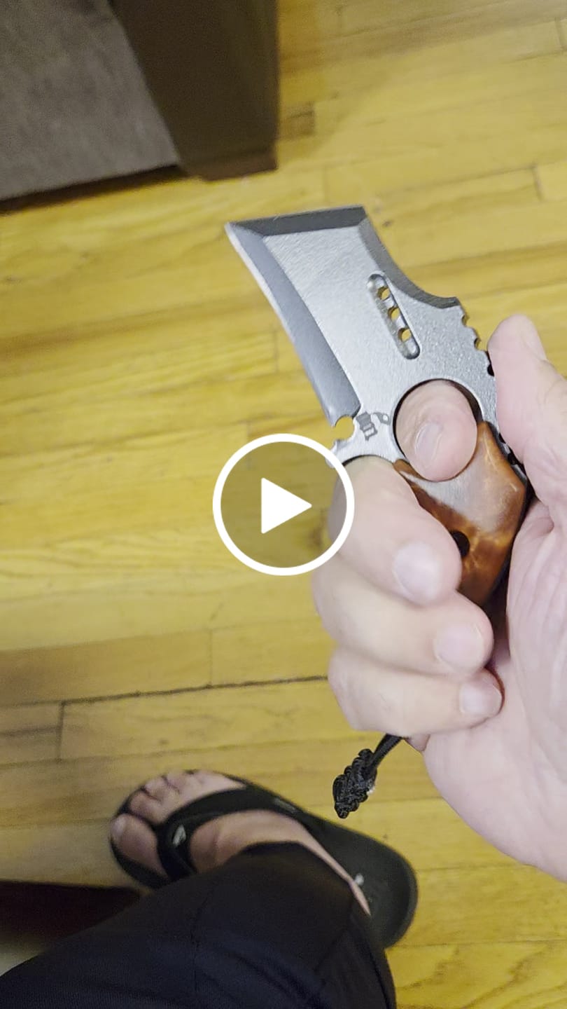 Customer video review of Severed Metal Works Raven Karambit 2.5" 440C, Copper Resin, Black Chrome Gunkote, Serial 001 - Made in USA (SMW-RAVEN-001)