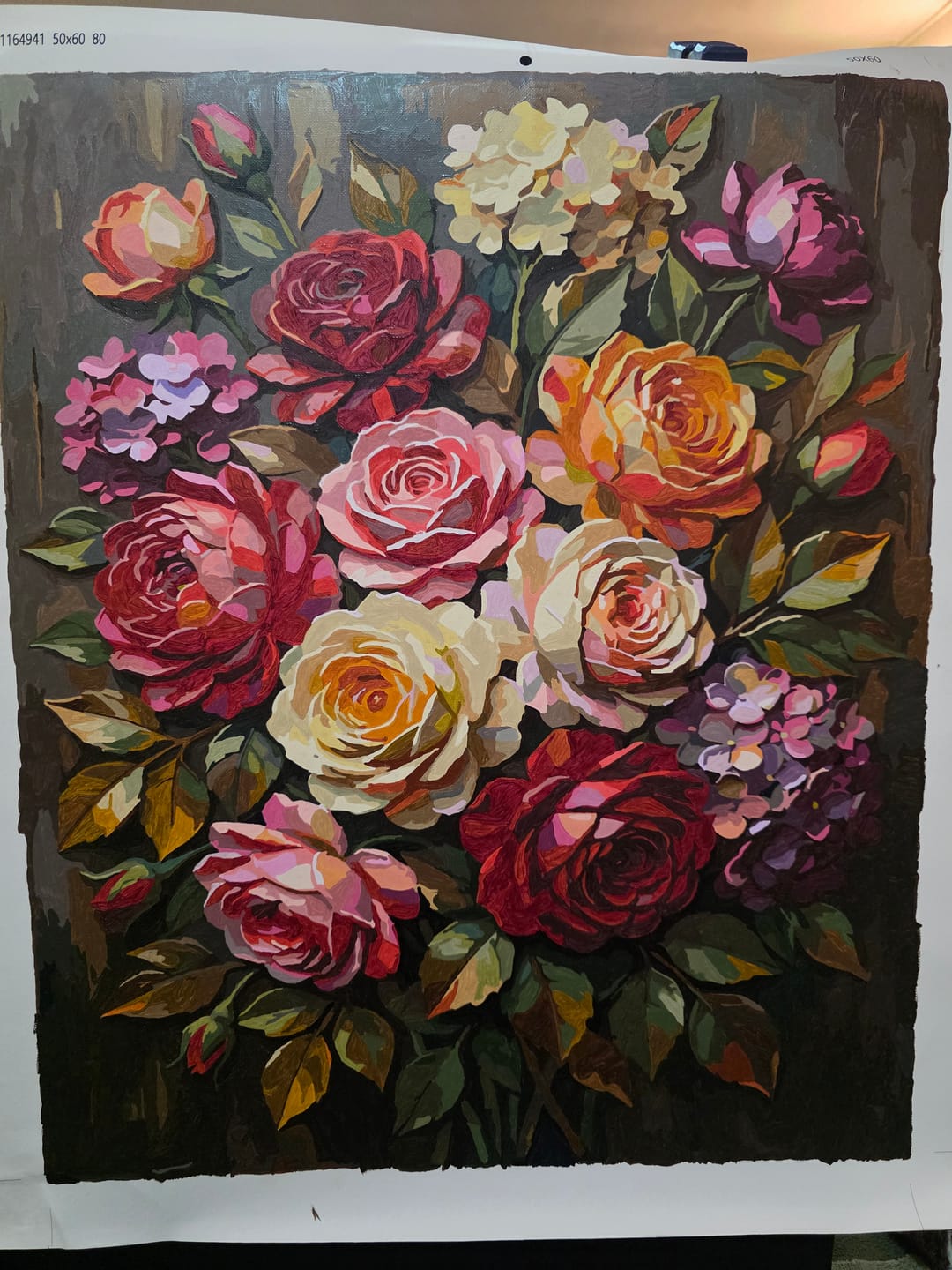 Customer photo review of Antique Rose Harmony (80 Color Paint by Numbers)