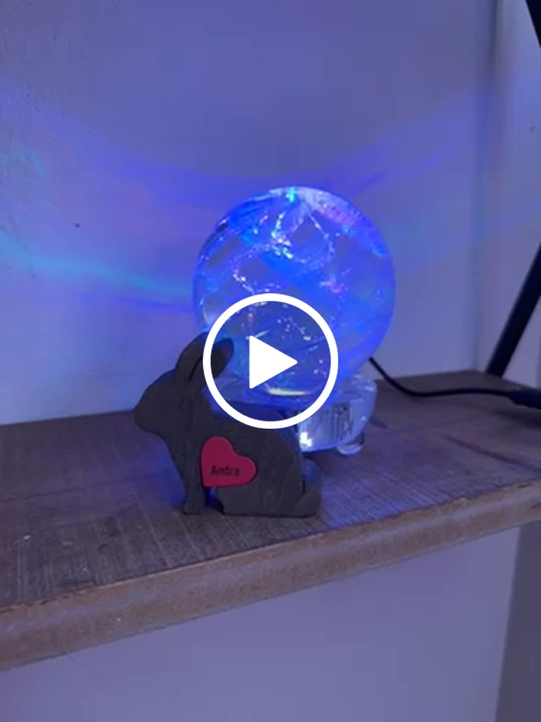 Customer video review of Illuminated Dichroic Rainbow Orb with Cremains