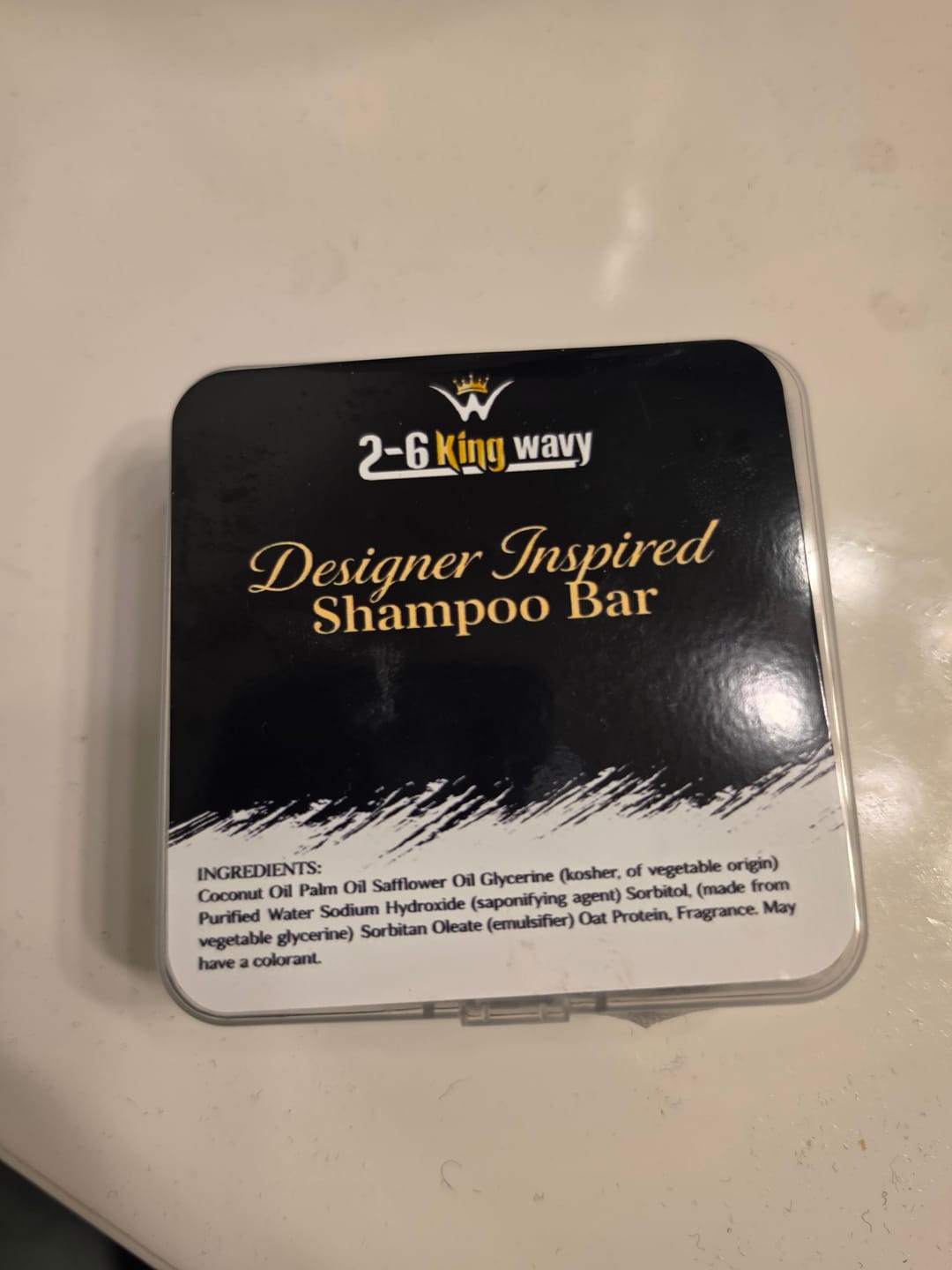 Customer photo review of Shampoo Bar for Waves, Curls & Coarse Hair