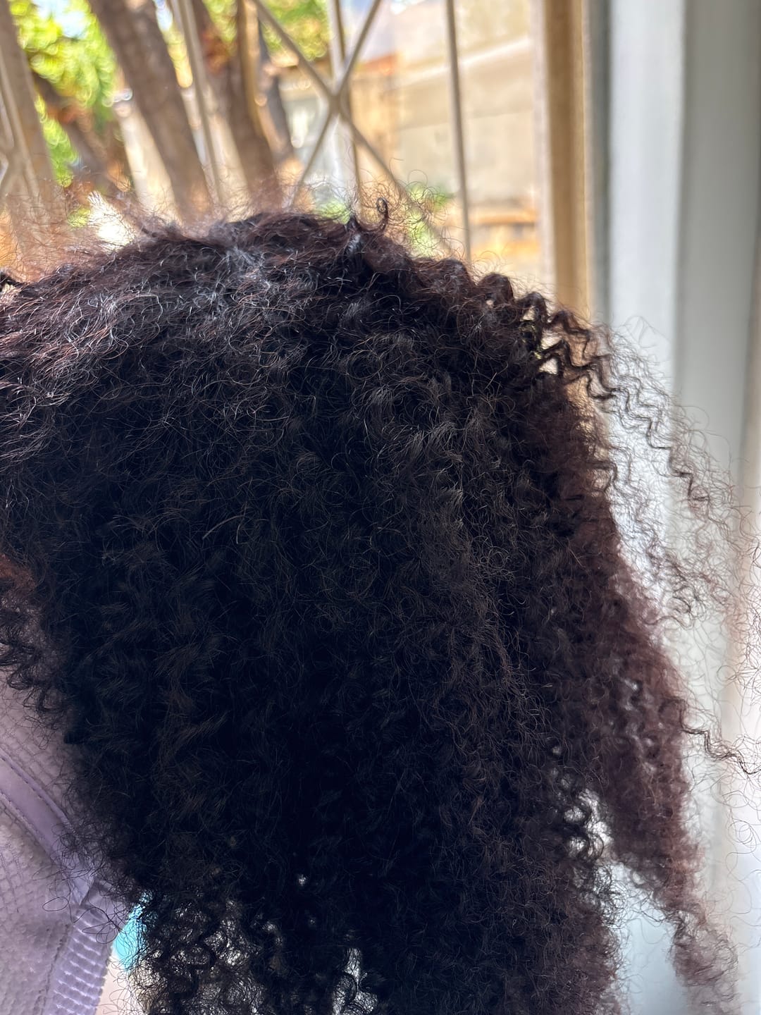 Customer photo review of Brazilian Kinky Curl Fringe - Gabby