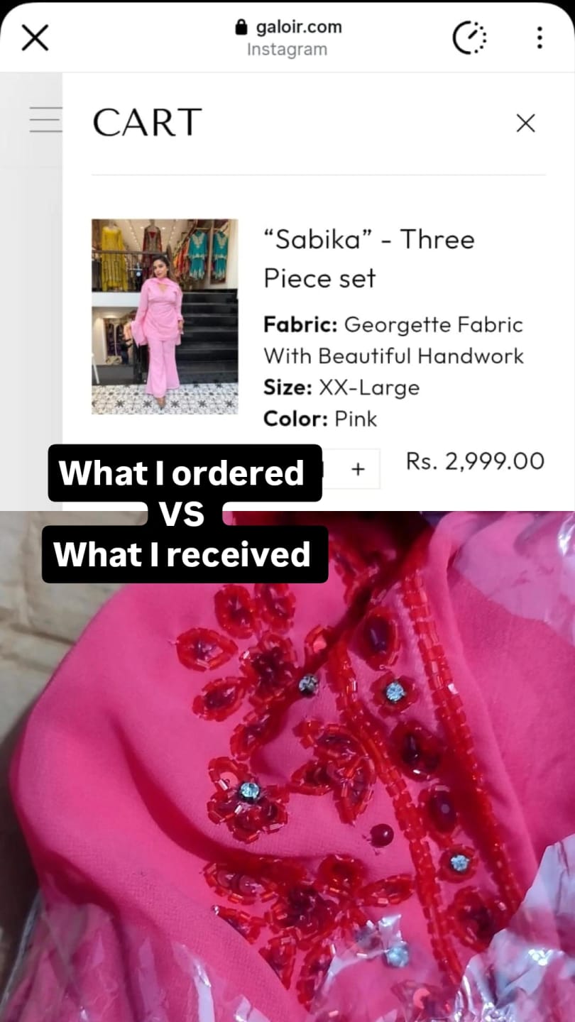 Customer photo review of “Sabika” - Three Piece set