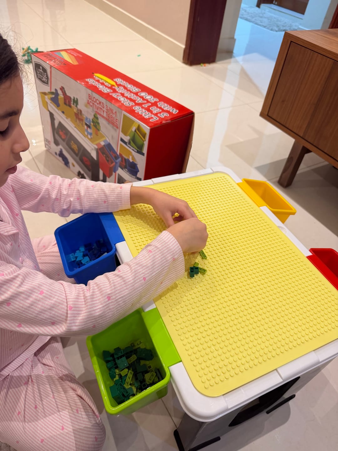 Customer photo review of Little Story Blocks 3 in 1 Activity Table