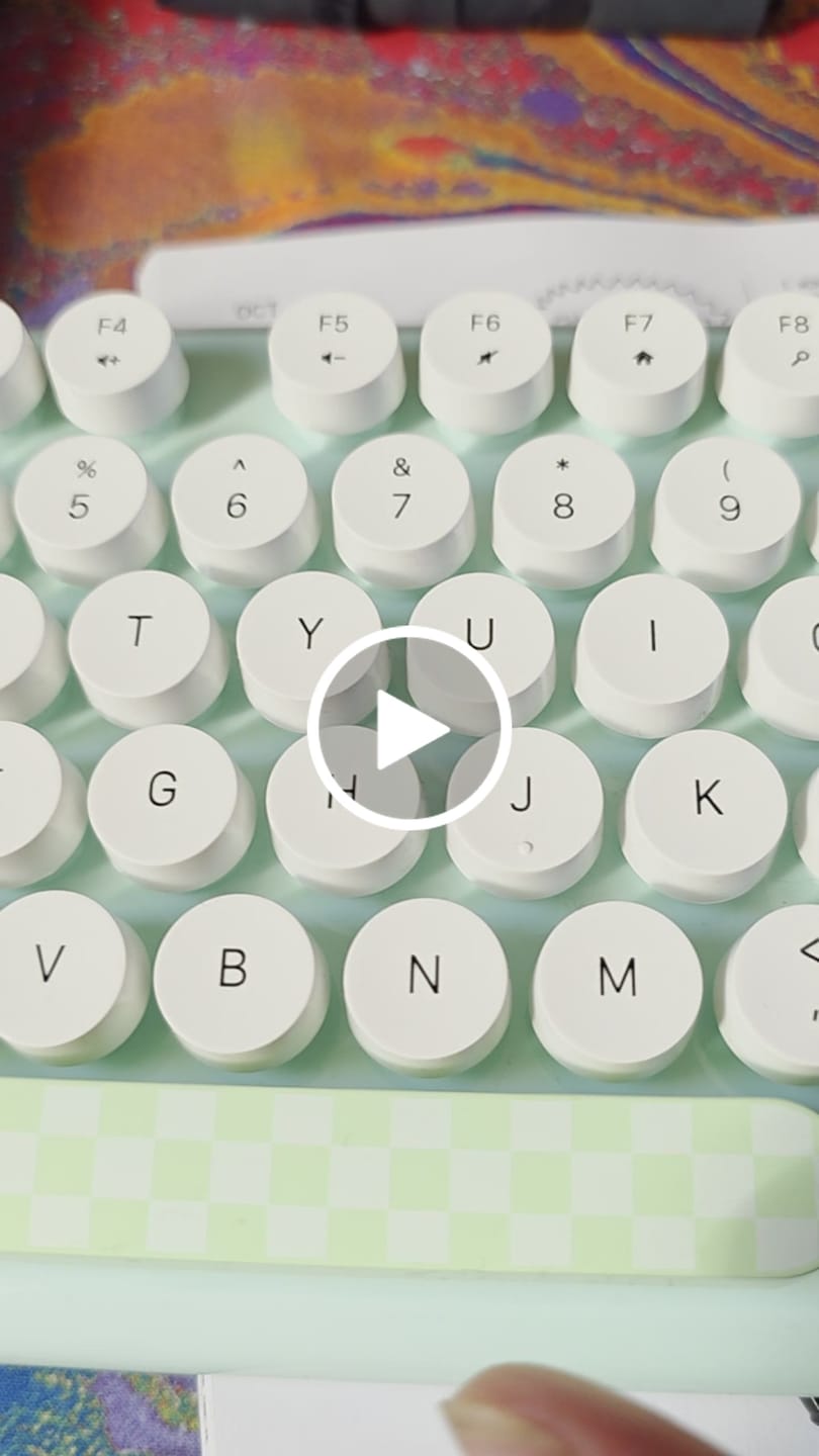 Customer video review of Wireless Keyboard & Mouse Combo - Silent Click, Colorful 104 Keys