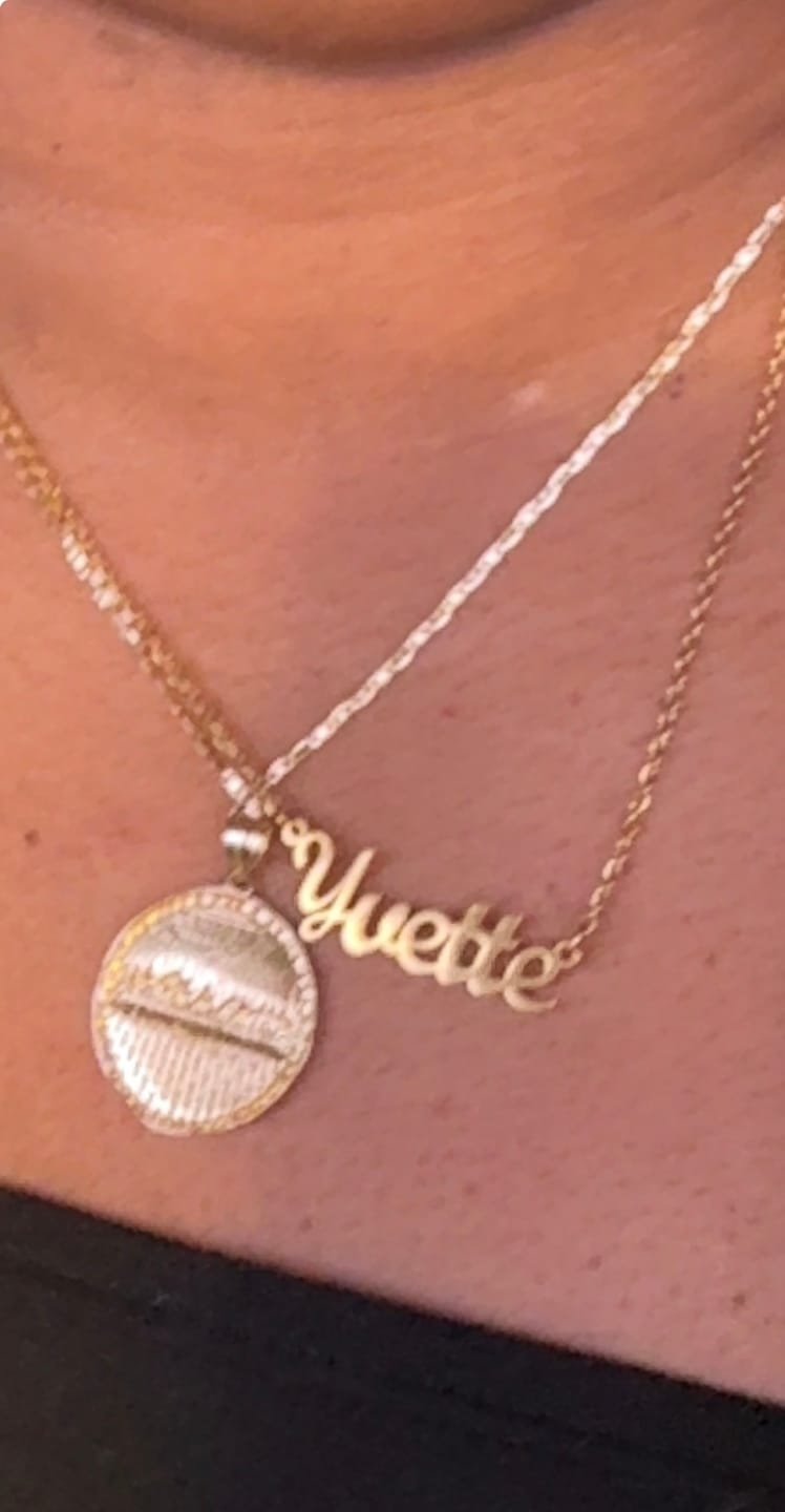 Customer photo review of Custom Name Necklace