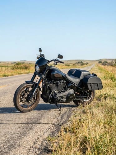 Customer photo review of 28L - Baelor Medium Quick Mount Motorcycle Saddlebags For Harley Softail Low Rider S FXLRS