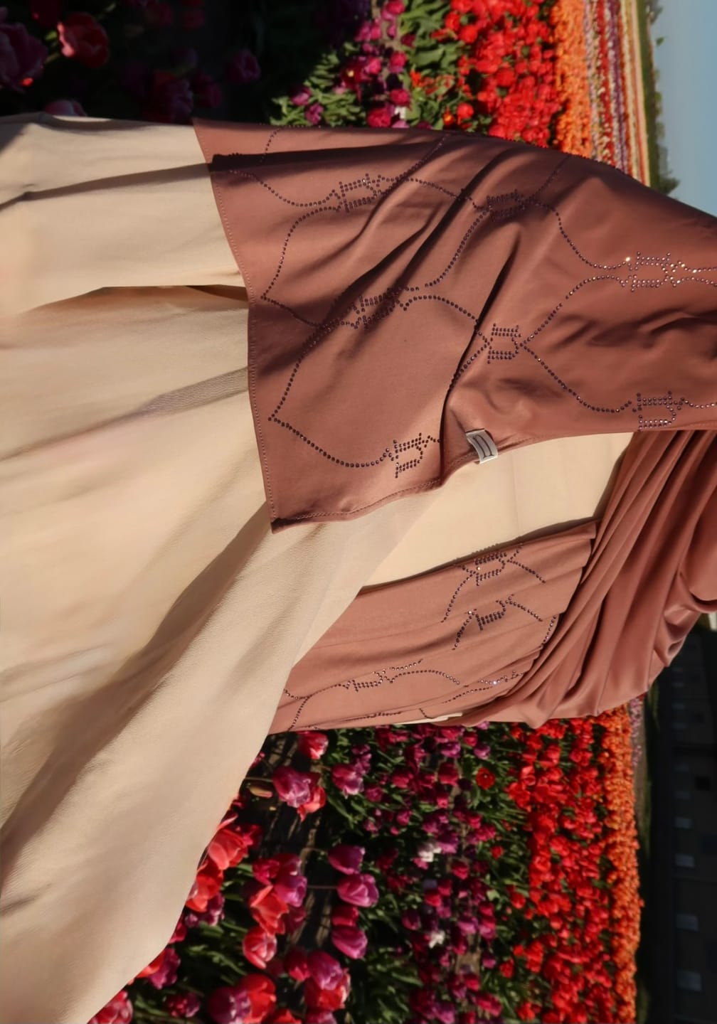 Customer photo review of Liquid Jersey Stone Scarf | Rosewood