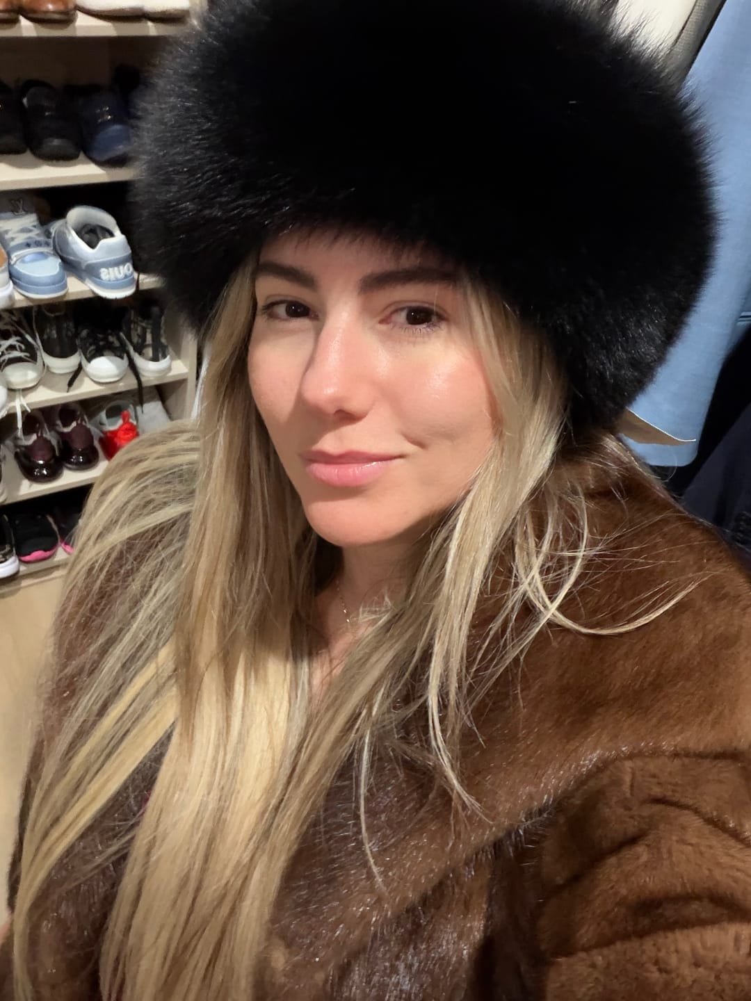 Customer photo review of Black Fox Fur Headband