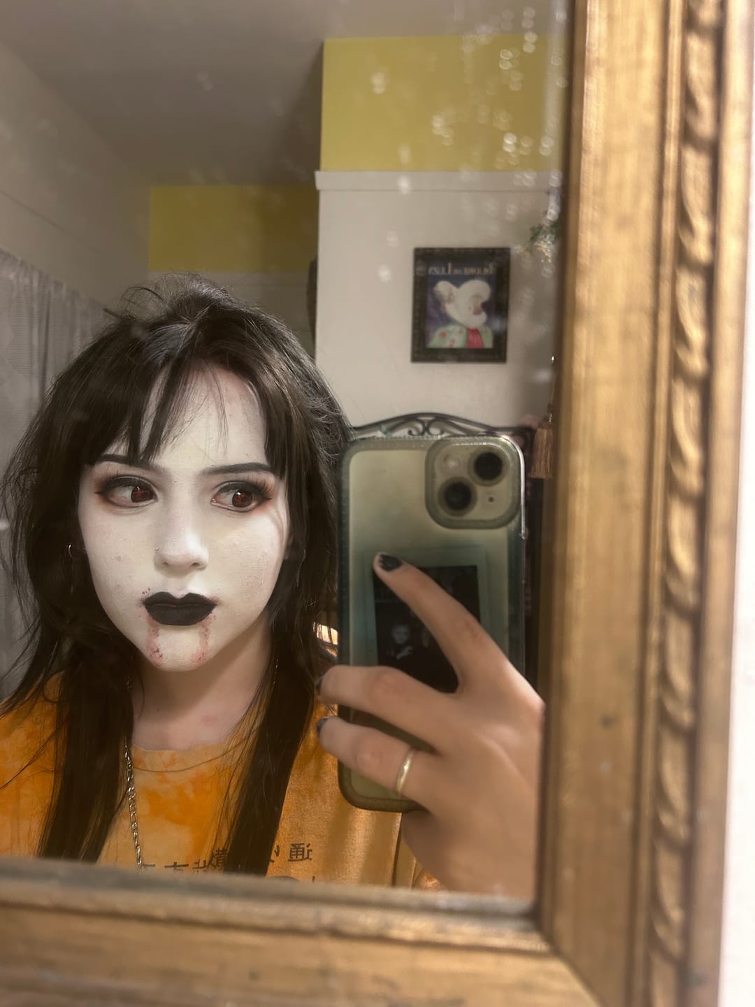 Customer photo review of Cosplay Spider Jade Red Colored Contact Lenses