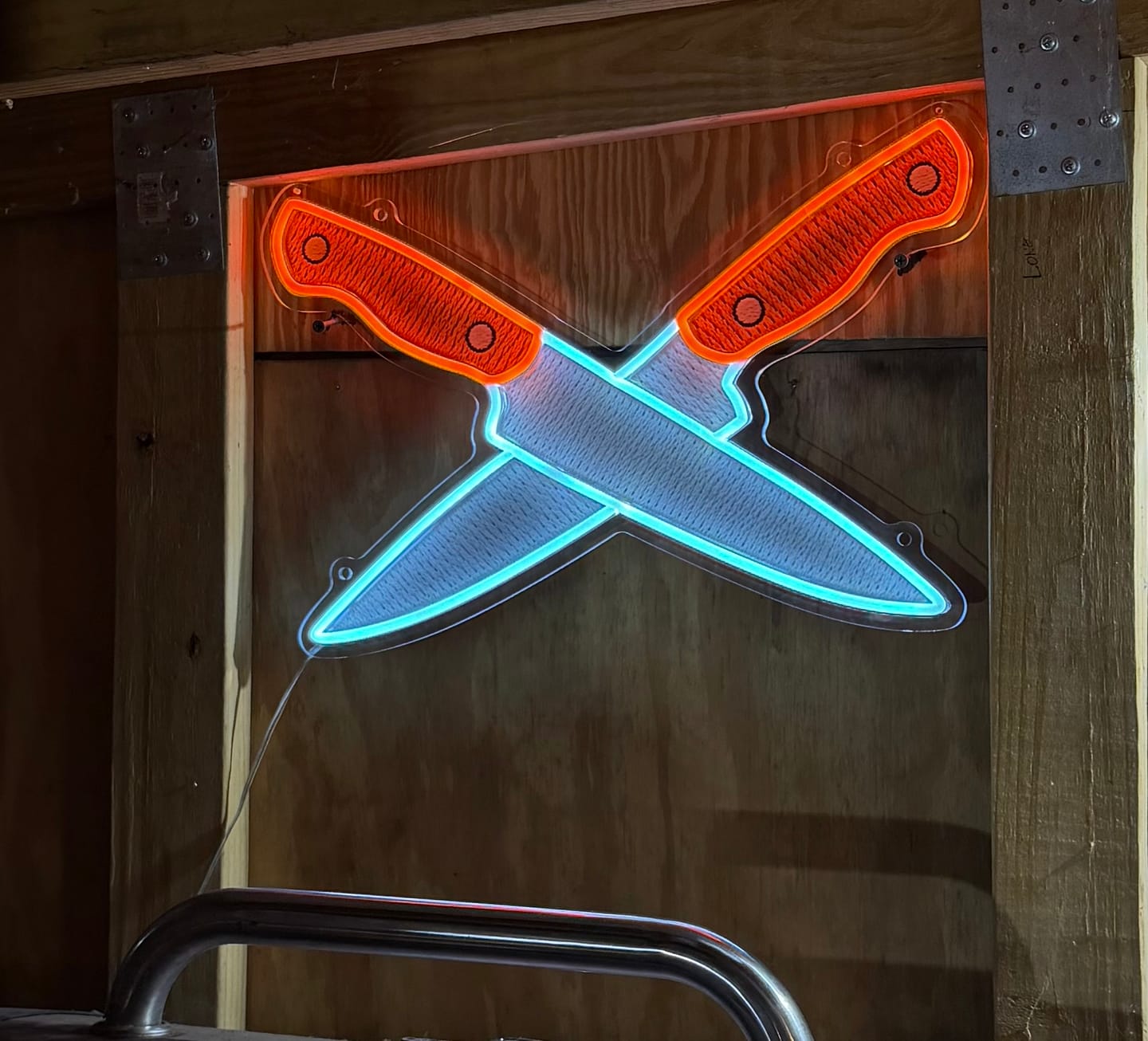 Customer photo review of Knife | LED Neon Sign
