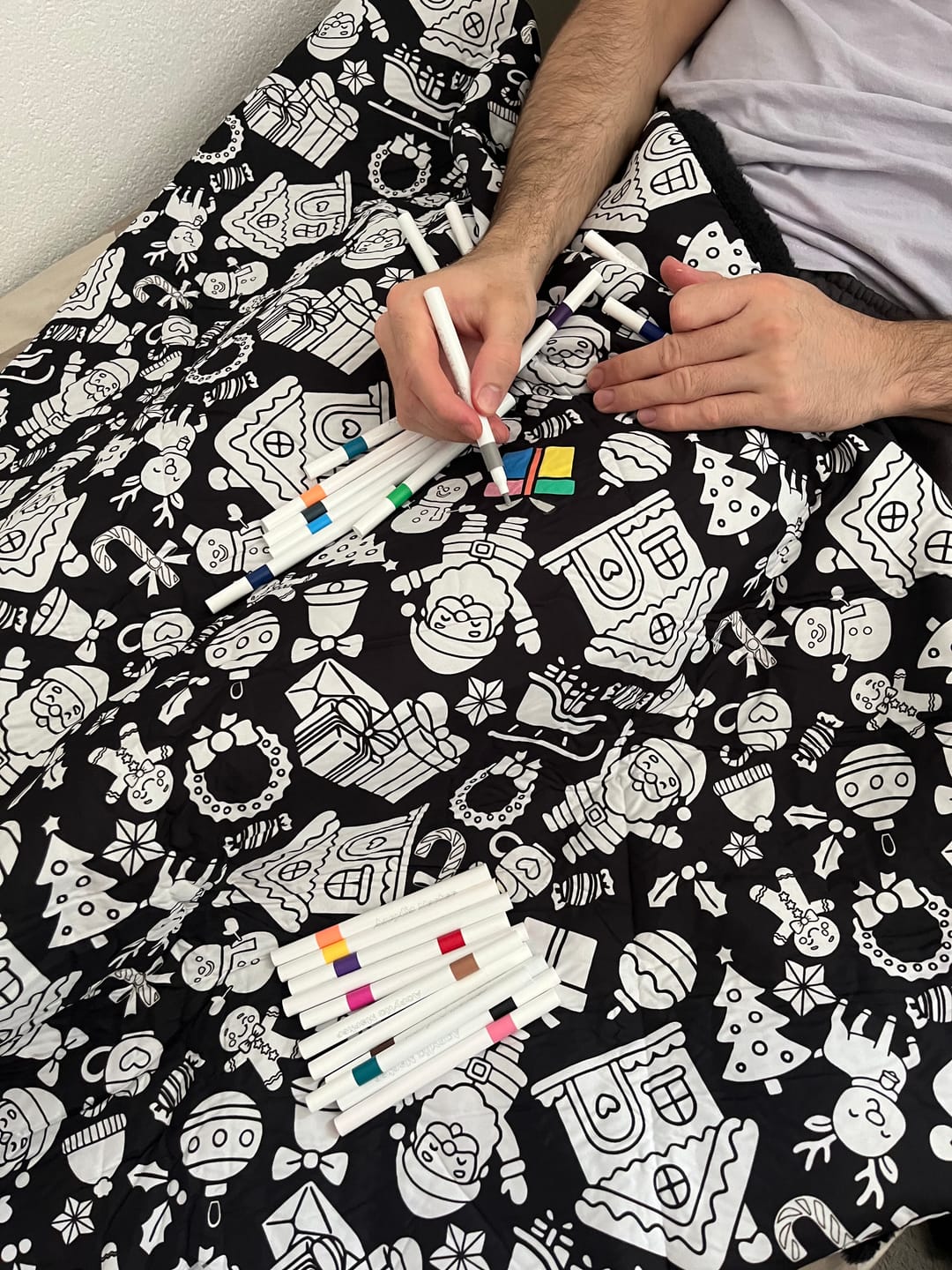 Customer photo review of ColorMe Blanket - Wind down with relaxing blanket you get to make your own