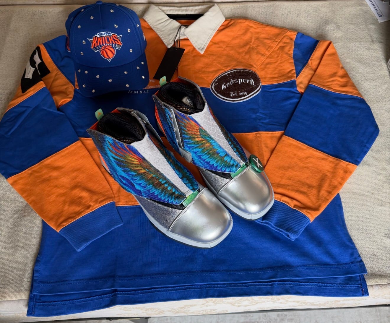Customer photo review of Godspeed Field Rugby Shirt Orange Blue