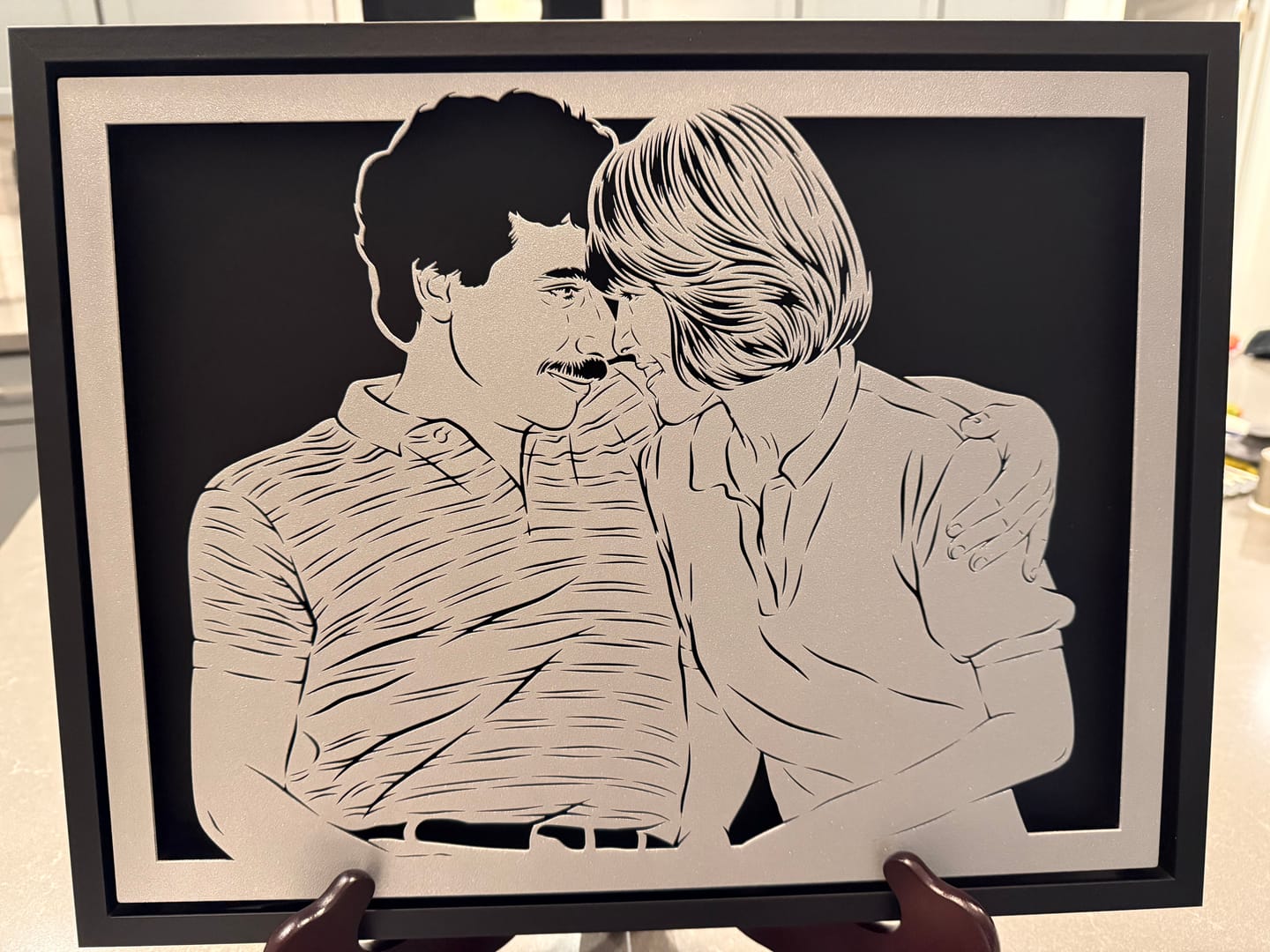 Customer photo review of Custom Metal Portrait