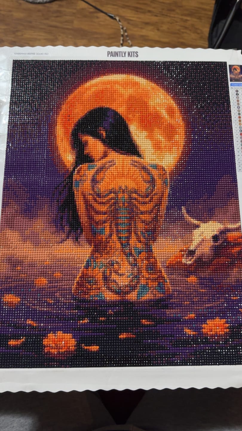 Customer photo review of The Scorpion Keeps Bad Company (Diamond Painting)