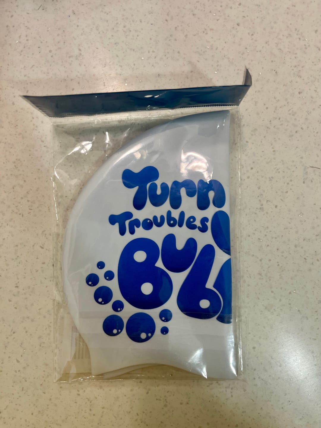 Customer photo review of JAYD Swim Cap - Bubble Trouble