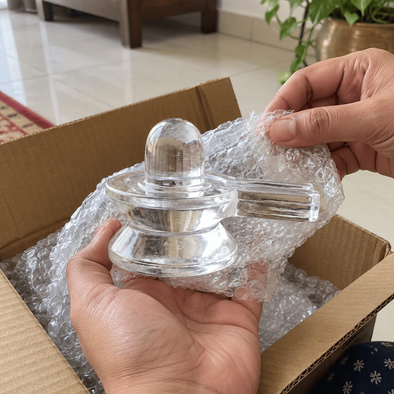 Customer photo review of Sphatik (Crystal) Shivling