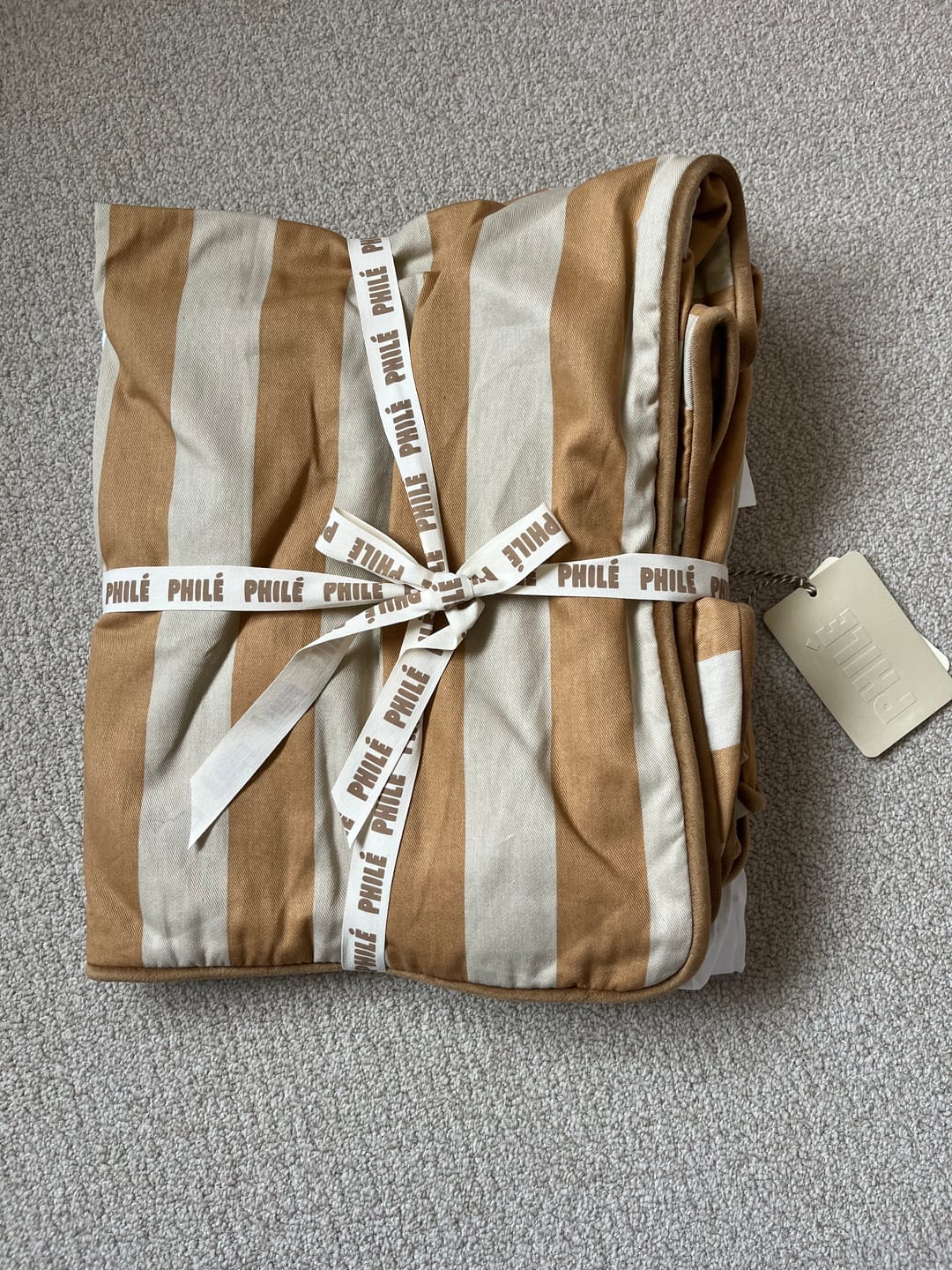 Customer photo review of Striped Toddler Lounger - Marigold