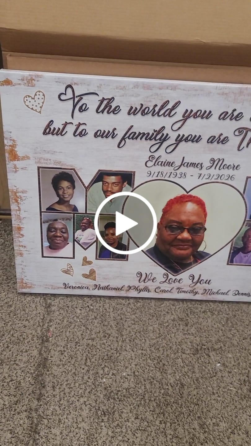 Customer video review of Memorial Personalized Canvas Prints - Custom Photo & Text - 5 Sizes - Sympathy Gifts, I'll Hold You In My Heart - Dem Canvas