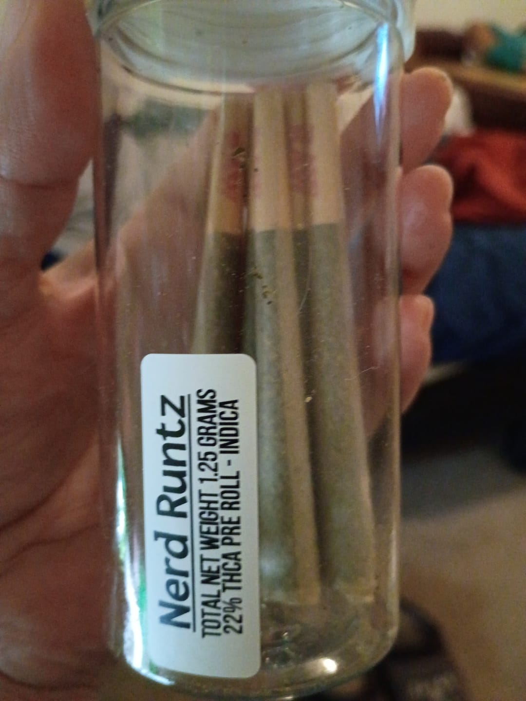 Customer photo review of Nerdz Runtz THCa Pre Rolls 10 Pack 12.5g 🟣 Indica