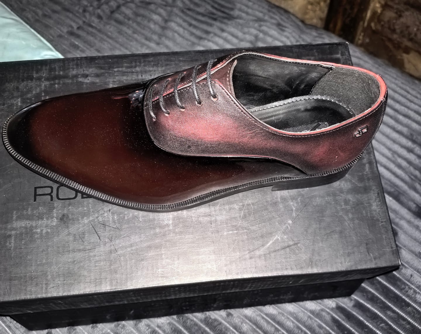Customer photo review of Roberto Morino Victor 1 Leather Formal Shoe - Burgundy
