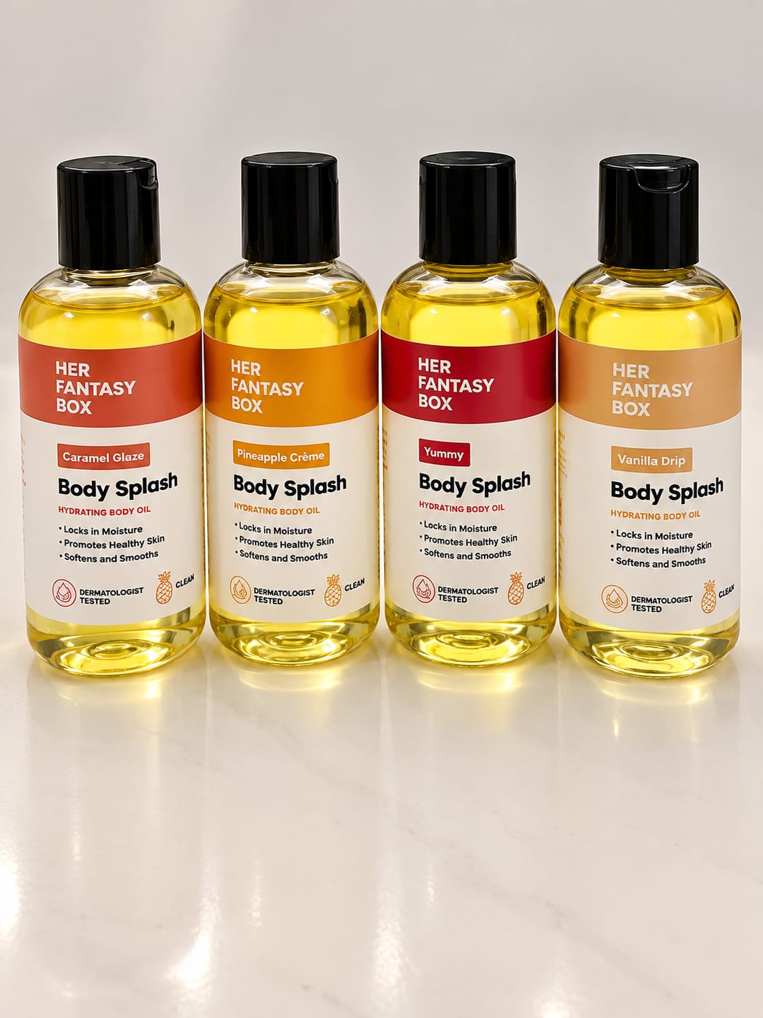 Customer photo review of Body Splash - Skin Smoothing Body Oil  (Pineapple Creme)