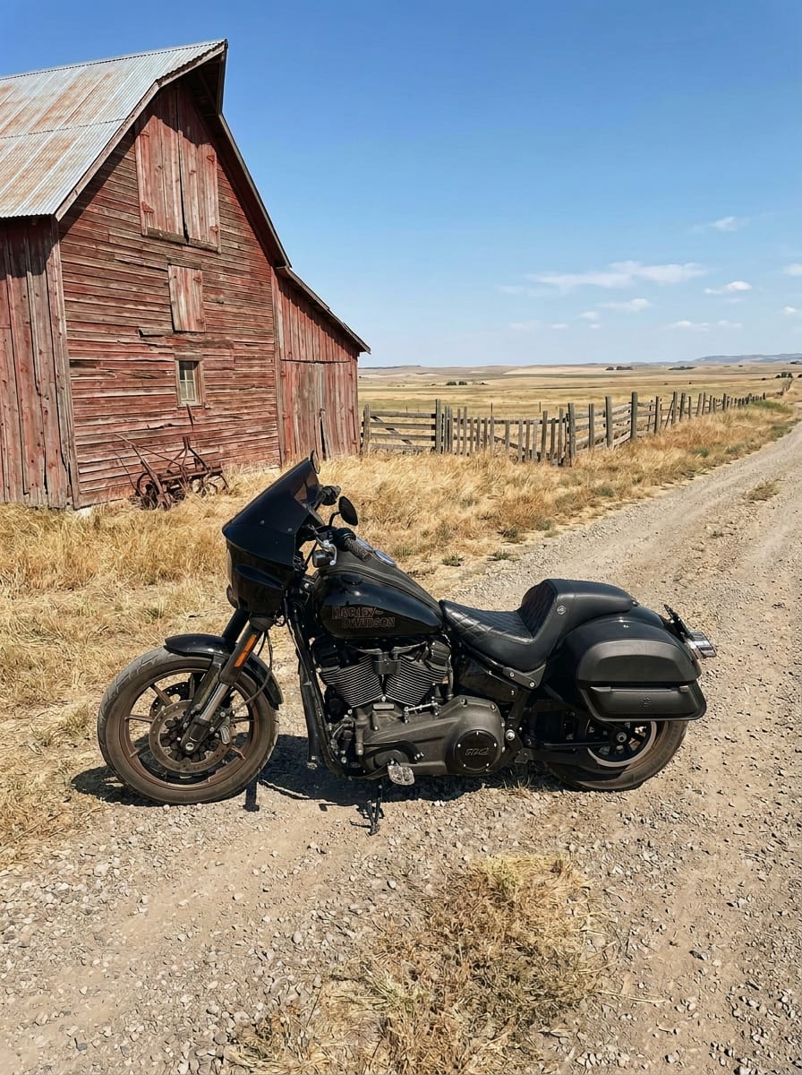 Customer photo review of 28L - Pantheon Medium Quick Mount Motorcycle Saddlebags For Harley Softail Low Rider S FXLRS