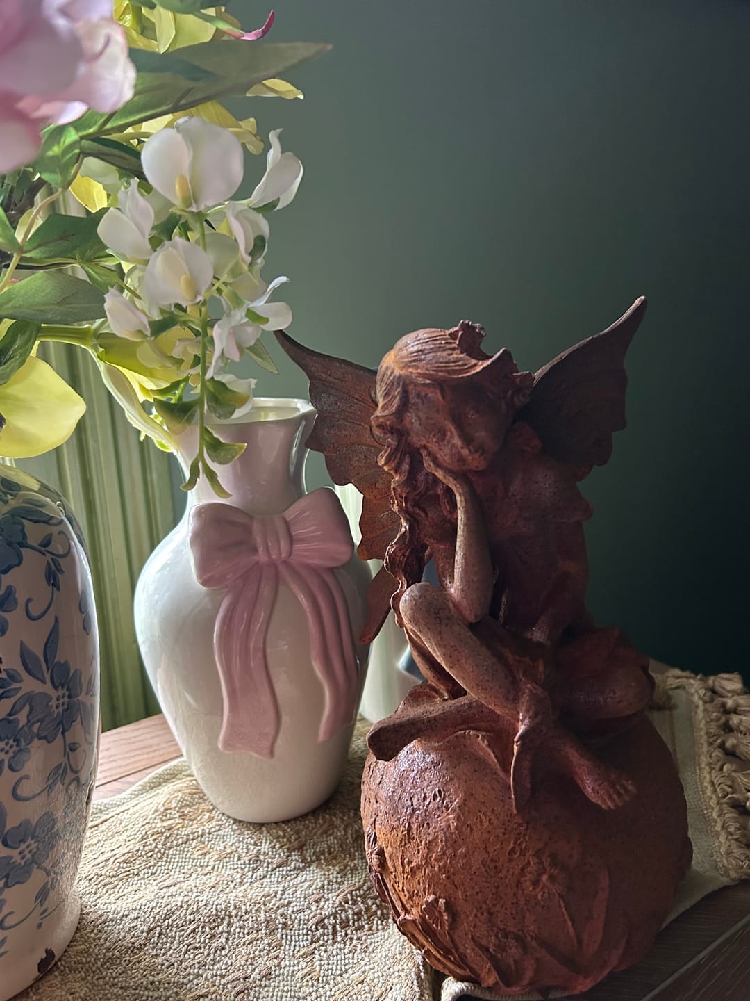 Customer photo review of Lady Ophelia French Provincial Fairy Statue, Rust Cast Iron 30cm