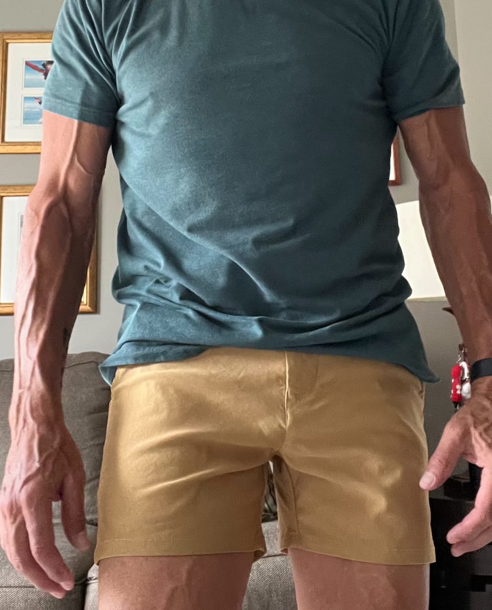 Customer photo review of Ultra-Stretch 5" Chino Shorts - Khaki