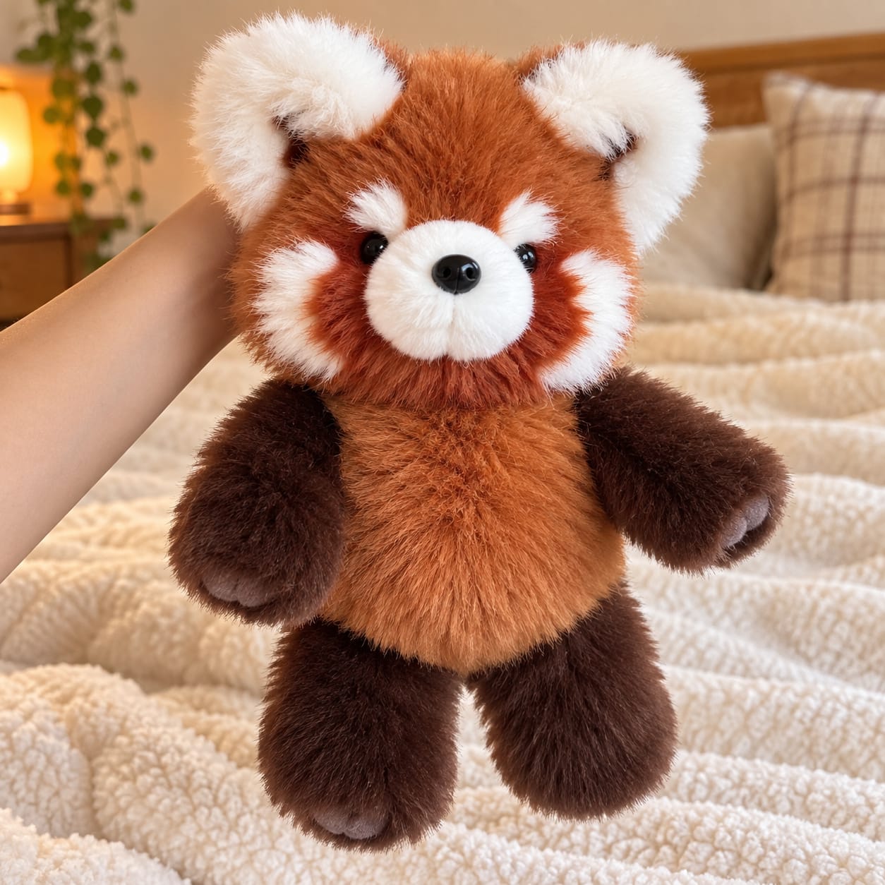 Customer photo review of Peluche panda roux qui court | Floomie®